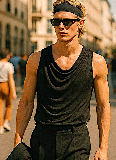 Casual Draped Tanktop made by Fashion Designer Amft