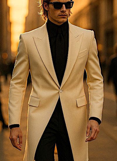 Contrast Elegant Suit made by Highfashion Designer Amft
